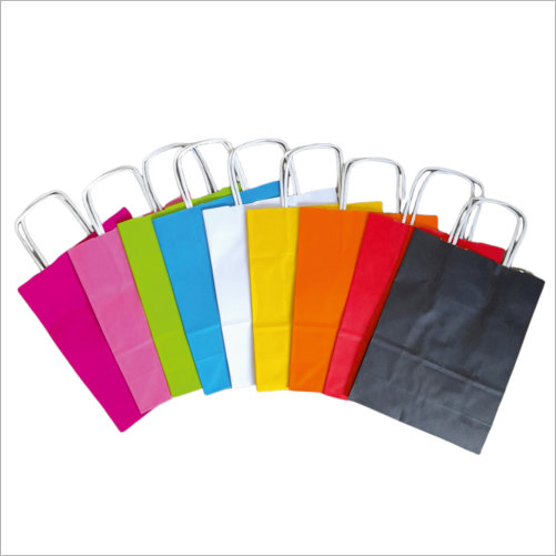 Sacos de papel asa retorcida cores